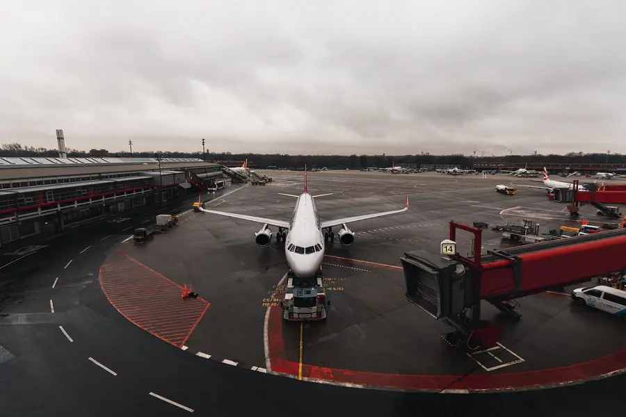 Osh airport terminal and marshrutka stop