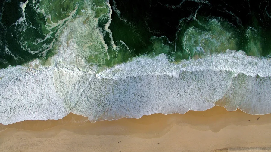 Dalyan Iztuzu Beach Turkey aerial view