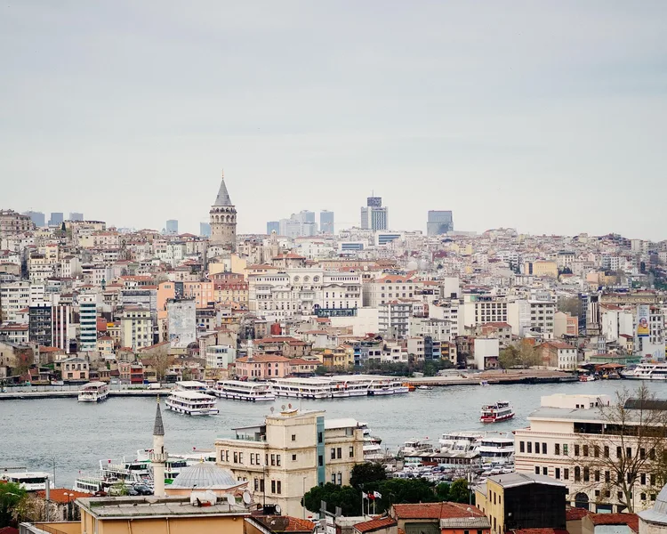 Istanbul ferry terminal Bosphorus Turkey Kemer Turkey