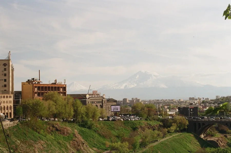 Yerevan marshrutka interior passengers Armenia
