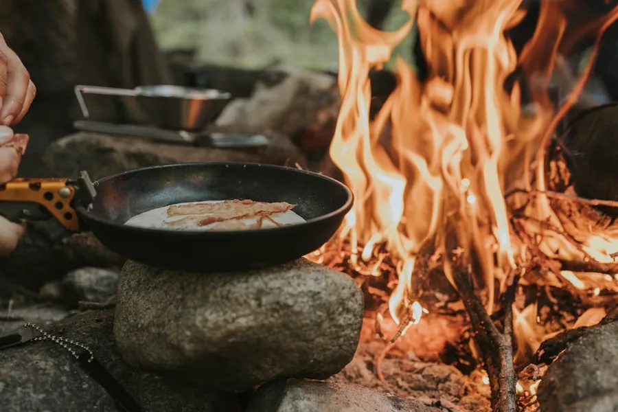 chudu flatbread cooking outdoor