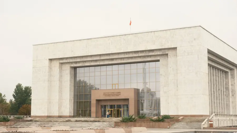 Osh airport terminal exterior Kyrgyzstan