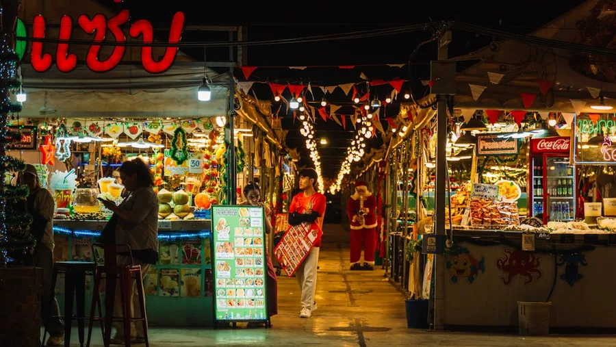 Phuket street food market Thailand