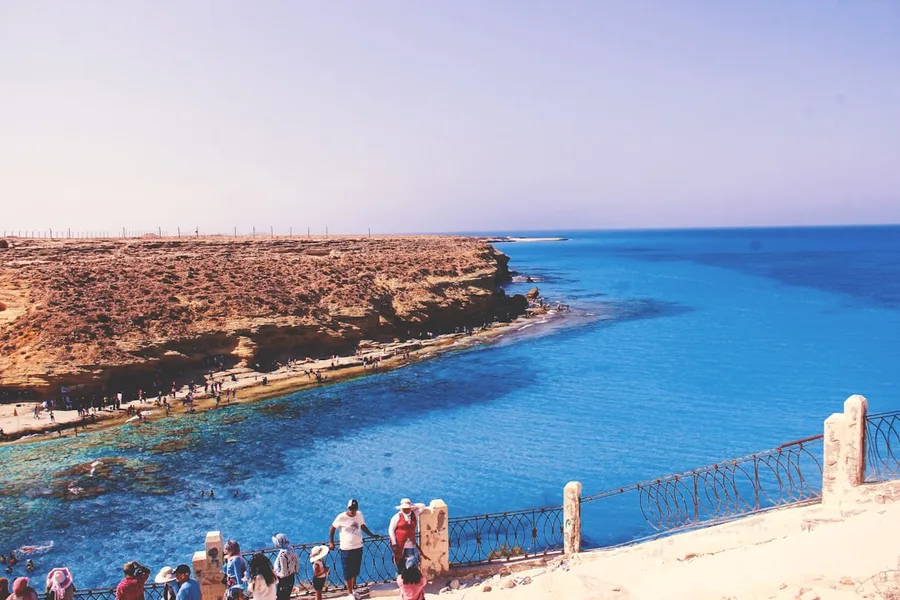 Sharm el-Sheikh crowded Naama Bay beach May Egypt Dahab Egypt
