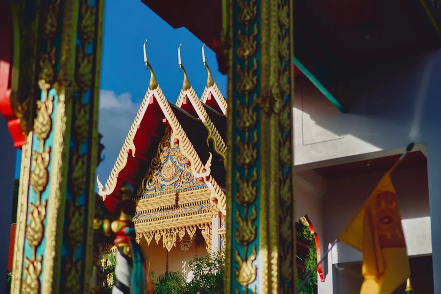Phuket temple dress code sign Thailand