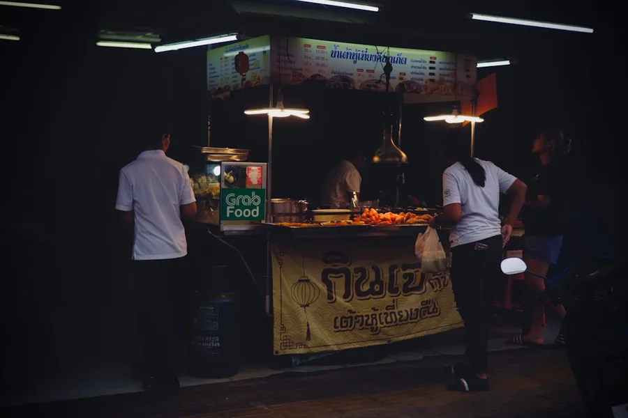 Кoh Phangan street food market night group Thailand Phuket Thailand