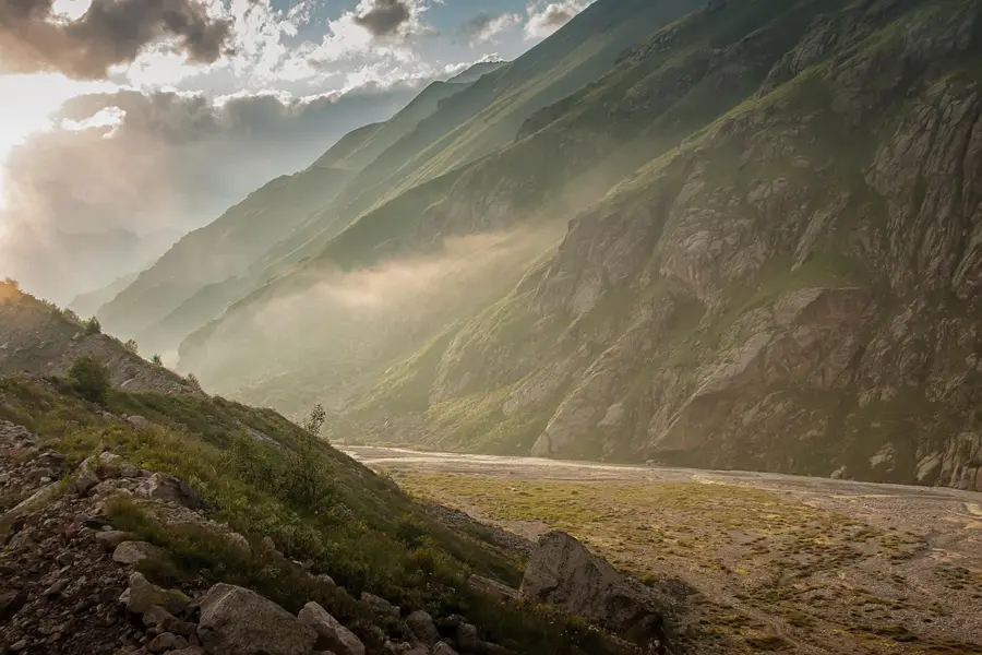 Midagrabin waterfall valley Caucasus