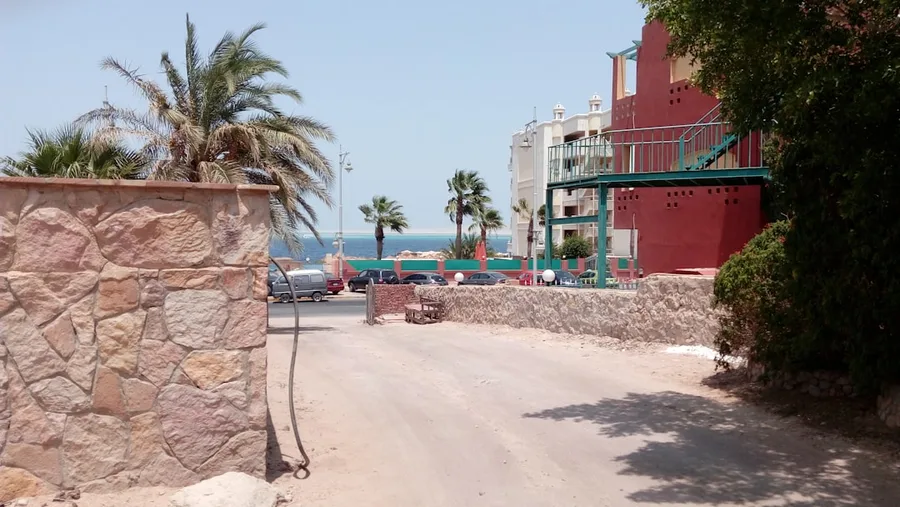 Hurghada tourist promenade street Egypt
