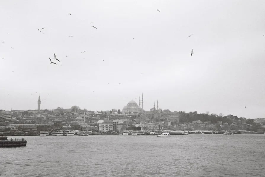 Istanbul Turkey November rain Bosphorus