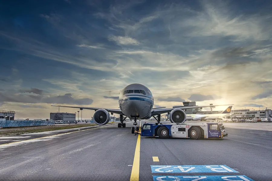 FlyArystan airplane on tarmac Aktau Kazakhstan Dubai UAE