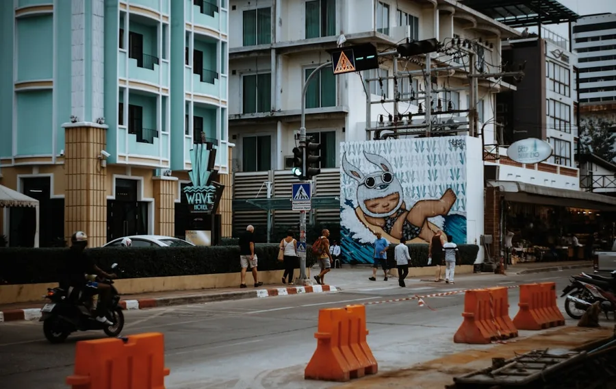 Walking Street Pattaya Thailand nightlife crowd Kotor Montenegro
