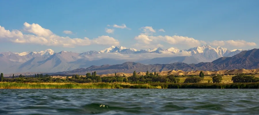 Issyk-Kul lake panorama Kyrgyzstan Osh Kyrgyzstan