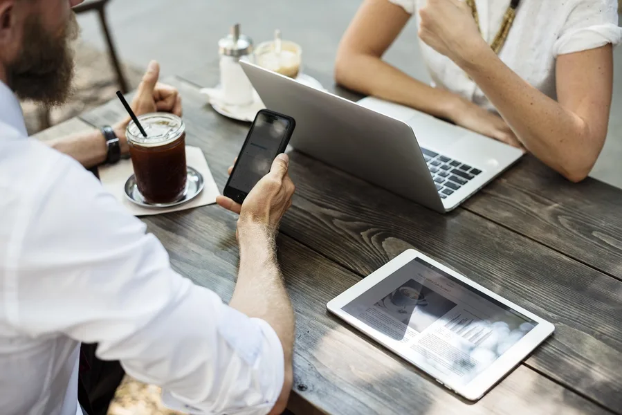 digital nomad working laptop cafe Ankara Turkey