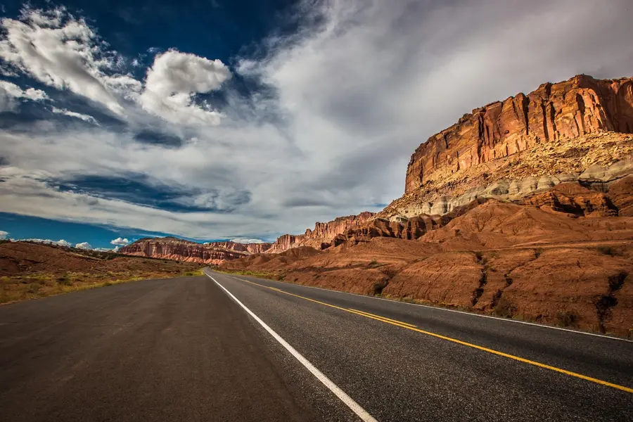 road trip from Urgench to Khiva desert landscape