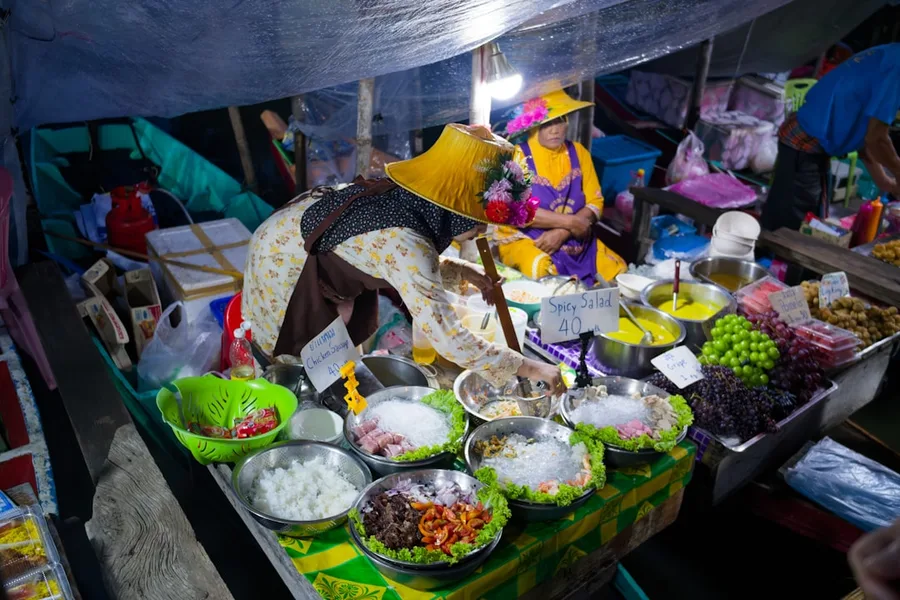 Thailand street food market