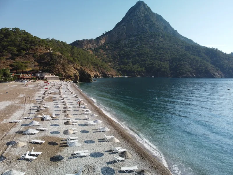overcrowded Marmaris beach August Turkey Kotor Montenegro