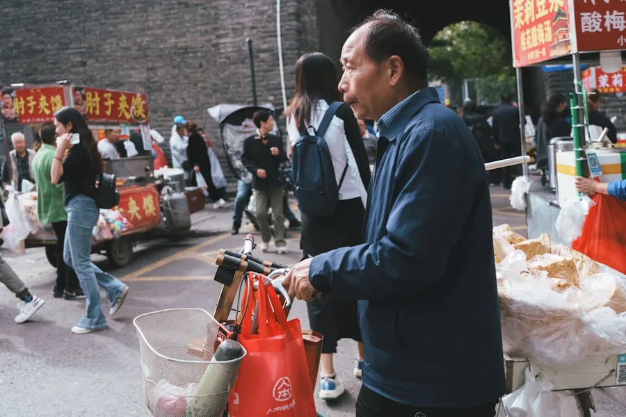 mobile payment QR code on food cart WeChat Alipay Hainan China