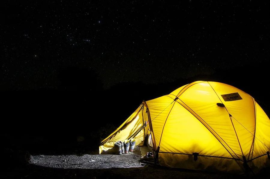 tent camping near Lake Aya Gorno-Altaisk Altai Republic Russia