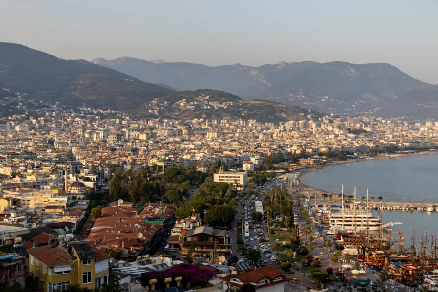 Alanya harbor winter quiet atmosphere Turkey