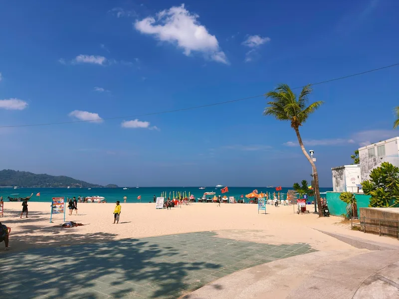 Kata Beach Phuket Thailand quiet morning no people