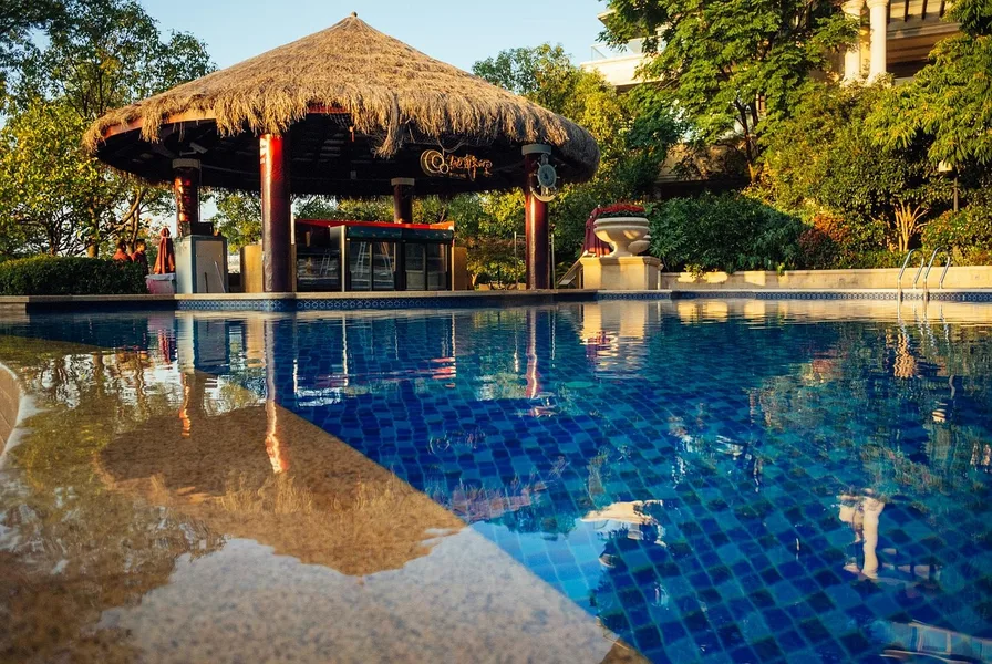 Sanya luxury resort pool Hainan China Osh Kyrgyzstan