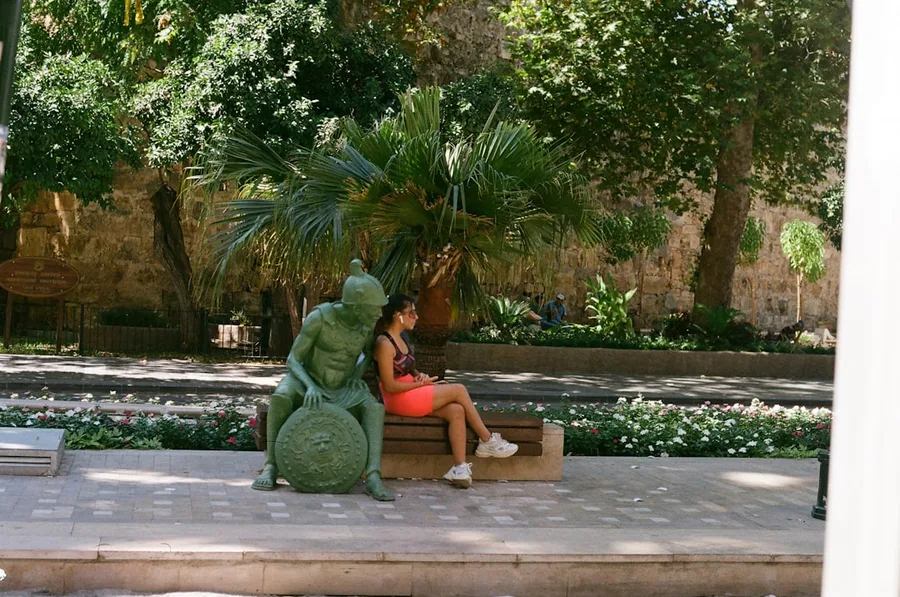 Antalya all inclusive hotel lobby with family reading bill