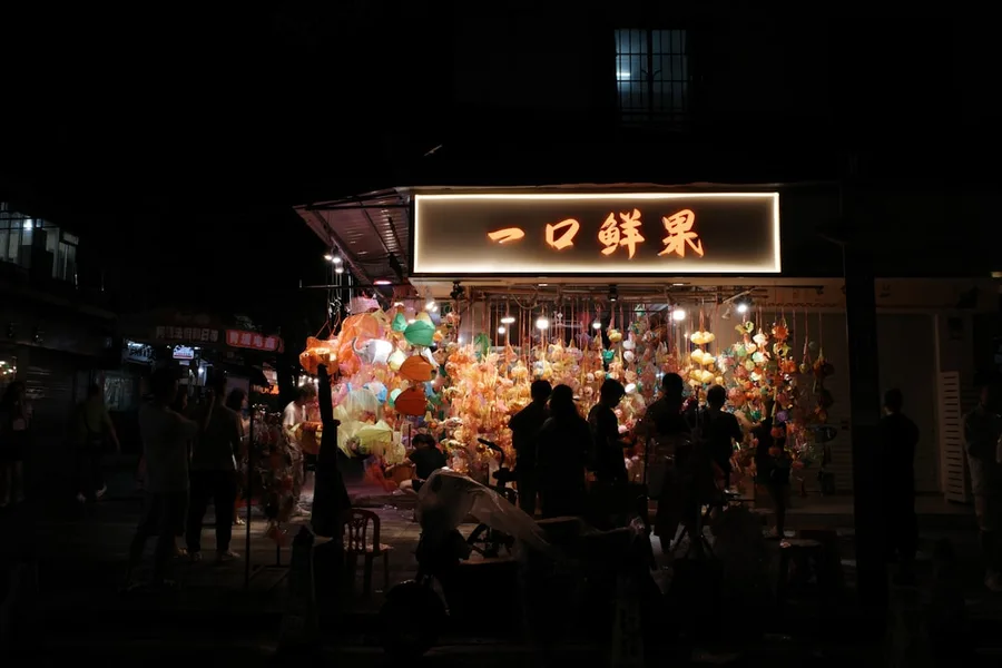 Guangzhou Liwan district traditional eatery alley China
