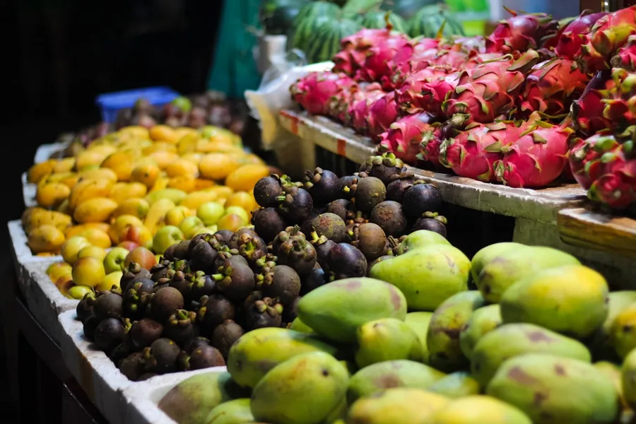 local market Nha Trang Vietnam fresh fruits and vegetables